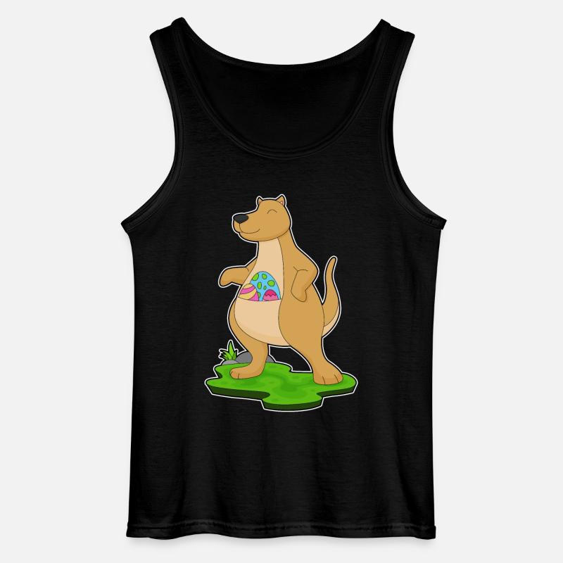 Kangaroo Easter Easter Eggs - Gildan Men’s Tank Top - black