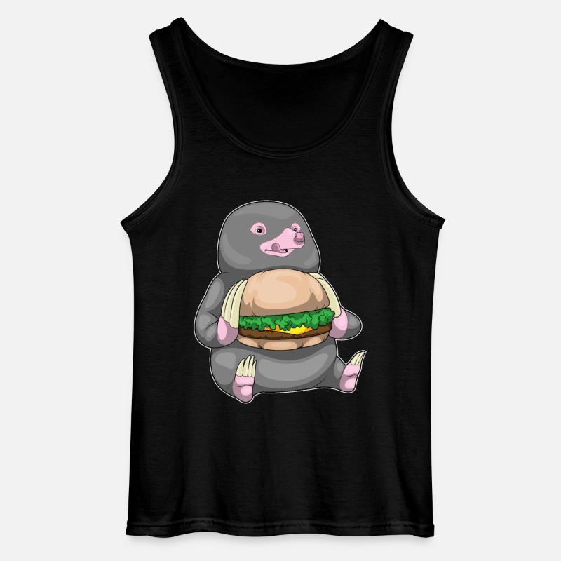 Maulwurf Burger - Gildan Männer Tank Top - Schwarz