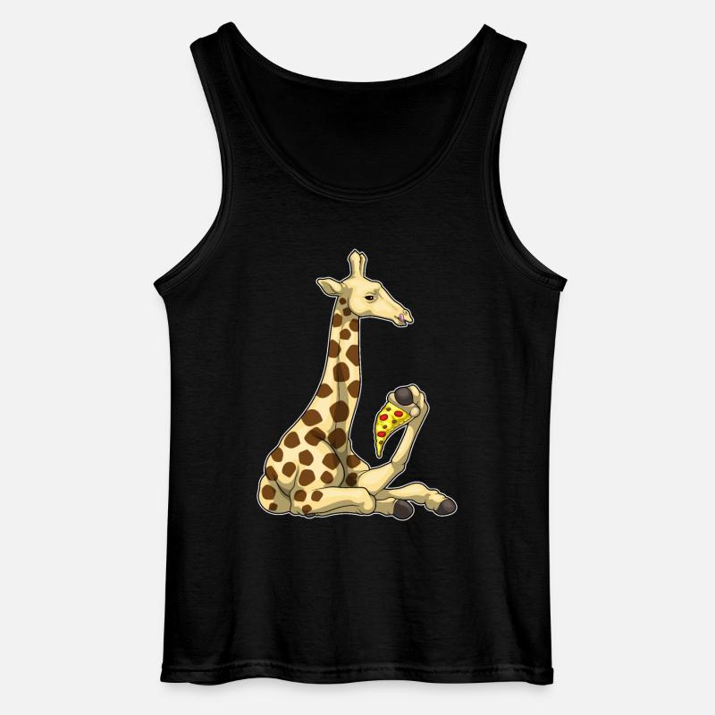 Giraffe Pizza - Gildan Männer Tank Top - Schwarz