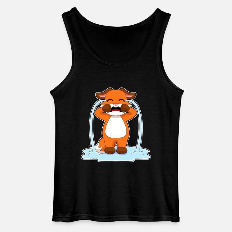 Fuchs weint - Gildan Männer Tank Top - Schwarz