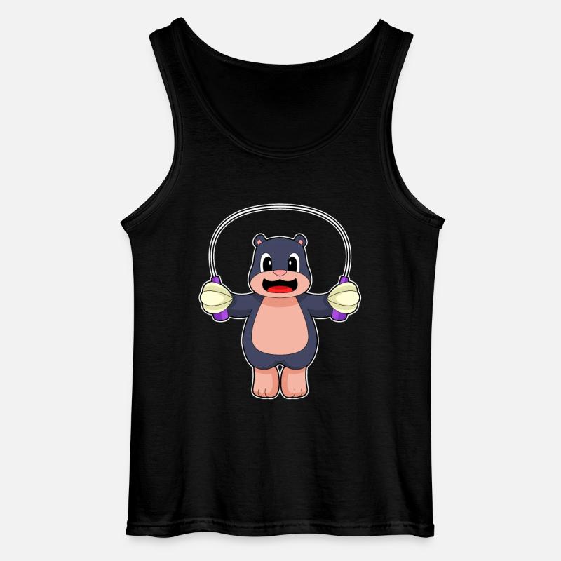 Maulwurf Seilspringen Springseil - Gildan Männer Tank Top - Schwarz