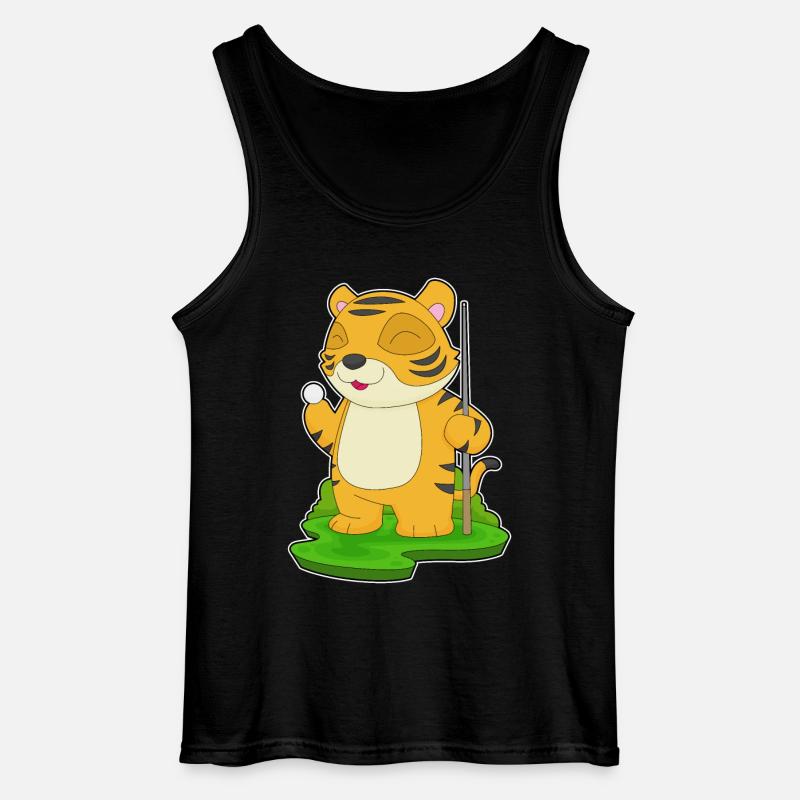 Tiger Billiard Queue - Gildan Männer Tank Top - Schwarz