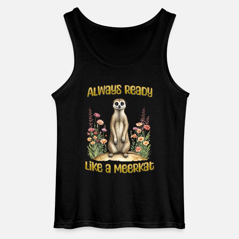 Immer bereit wie ein Erdmännchen - Gildan Männer Tank Top - Schwarz