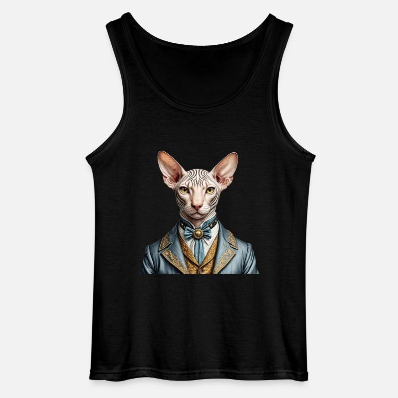 Elegante Sphynx - Gildan Männer Tank Top - Schwarz