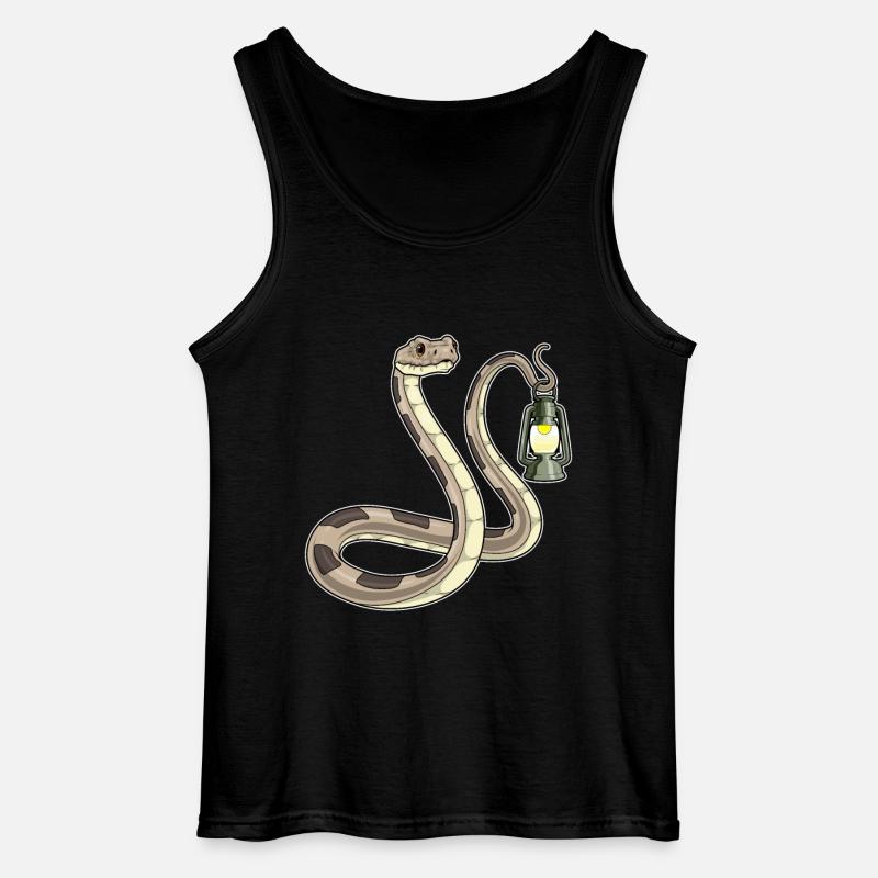 Schlange Laterne - Gildan Männer Tank Top - Schwarz