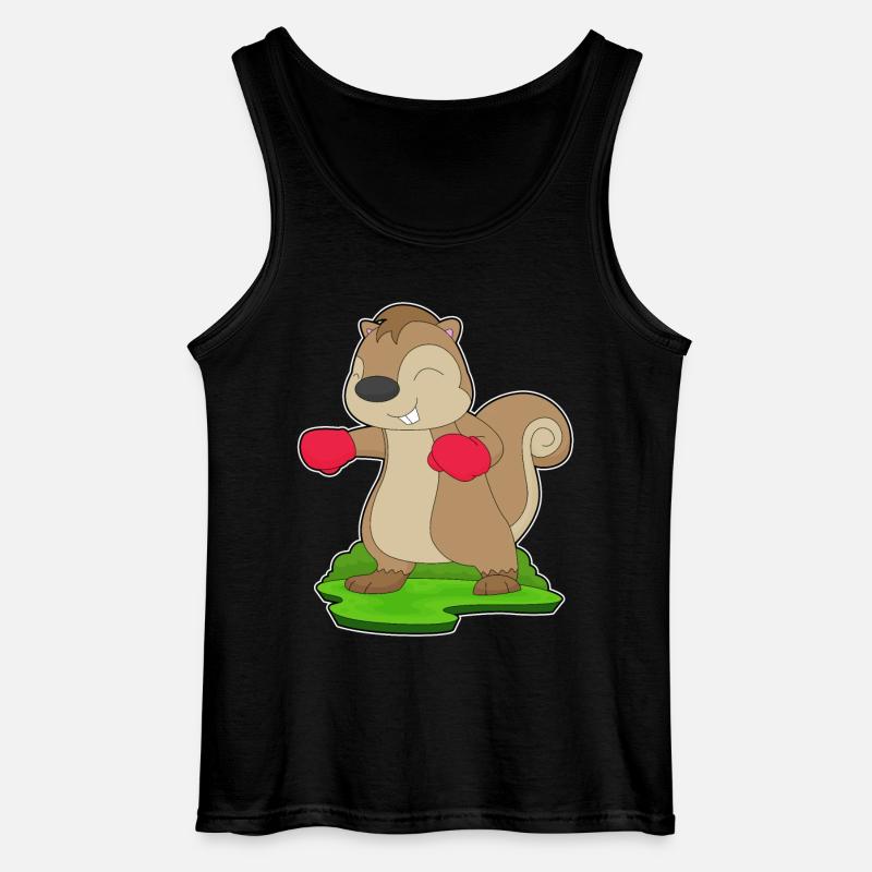 Eichhörnchen Boxer Boxhandschuhe Boxen - Gildan Männer Tank Top - Schwarz
