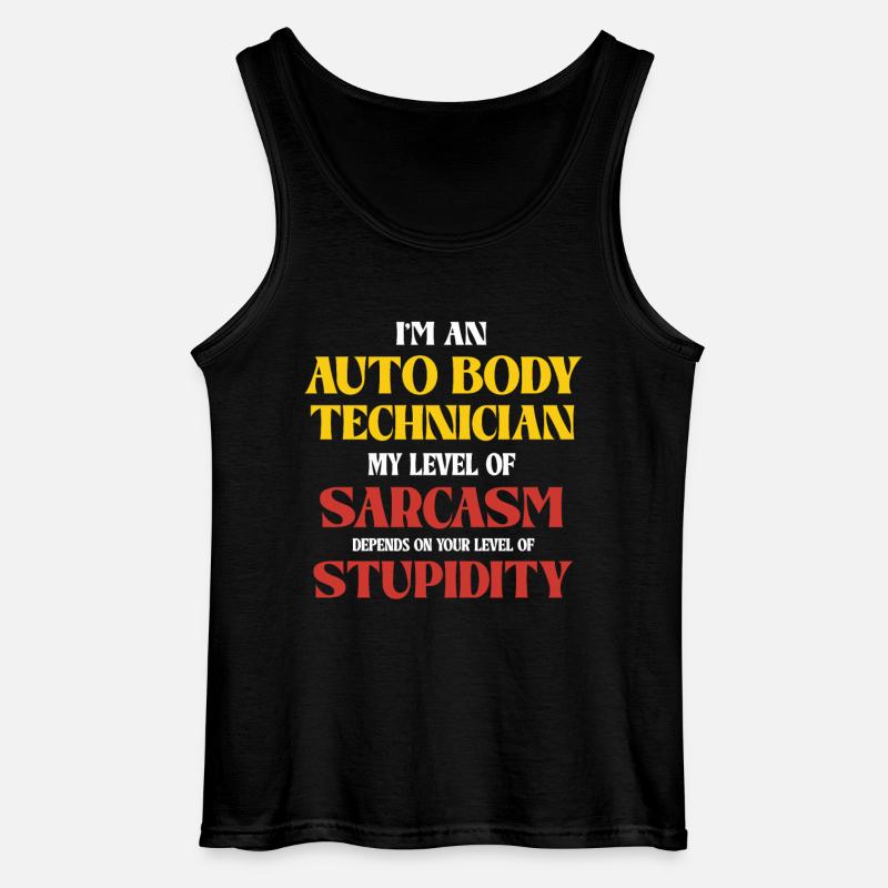 Auto Body Technician Sarkasmus Spruch - Gildan Männer Tank Top - Schwarz