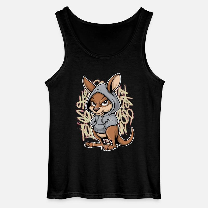 Känguru Kangaroo Australische Tiere - Gildan Männer Tank Top - Schwarz