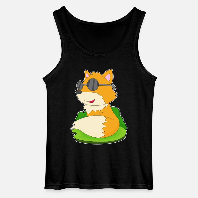 Fuchs Sonnenbrille - Gildan Männer Tank Top - Schwarz