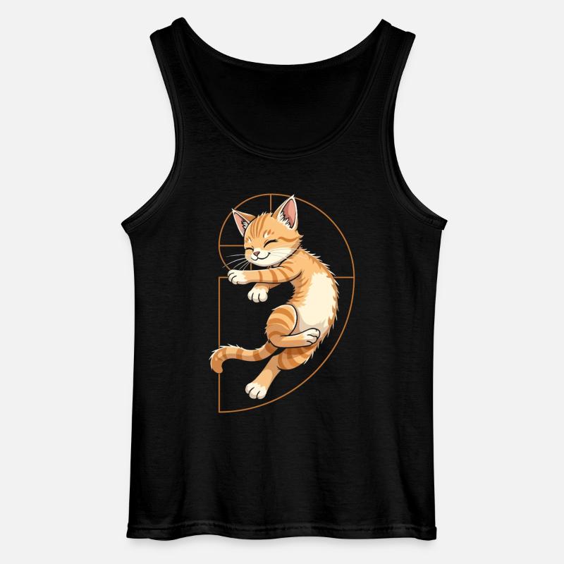Fibonacci Katze - Gildan Männer Tank Top - Schwarz