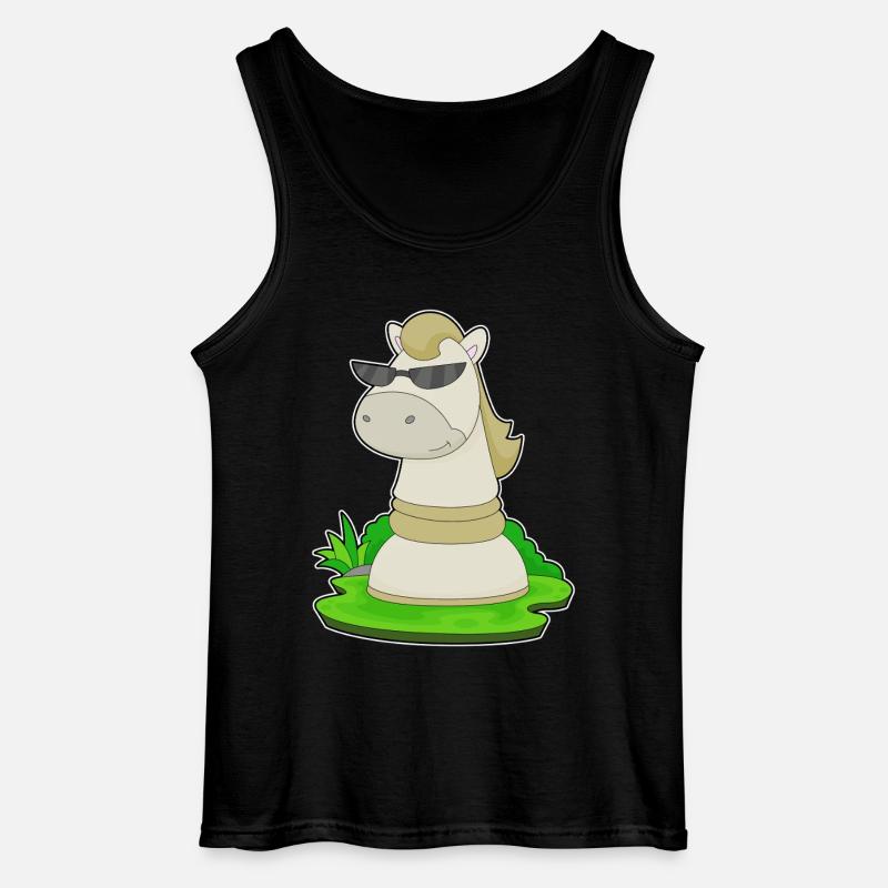 pièce d’échecs chevalier échecs - Débardeur Gildan Homme - noir
