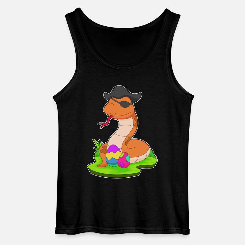 Snake Easter Pirate - Gildan Men’s Tank Top - black