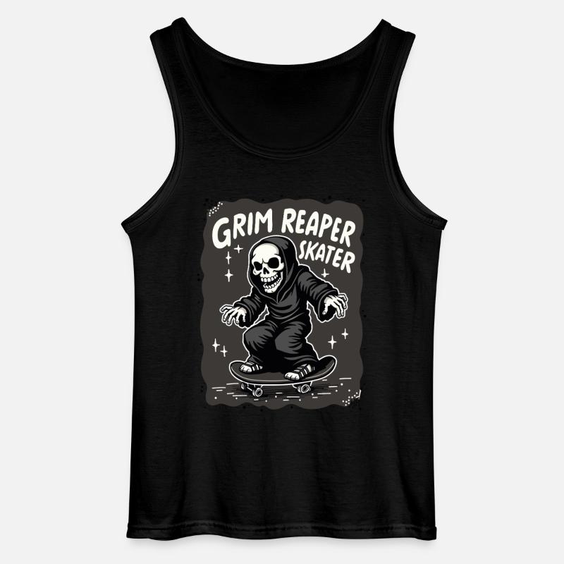 Skateboarding Sensenmann – Grim Reaper Style - Gildan Männer Tank Top - Schwarz
