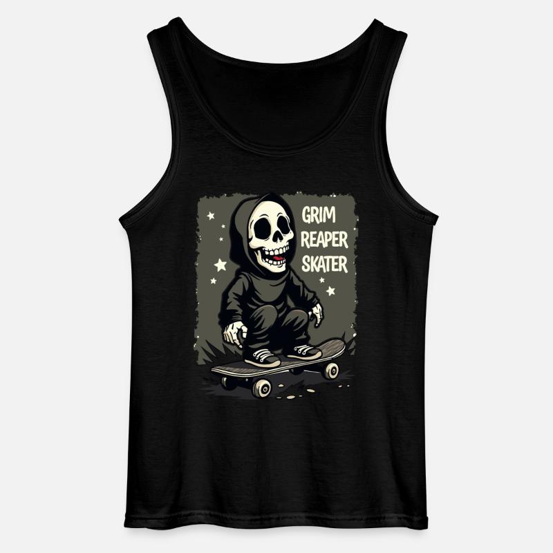Skateboarding Sensenmann – Grim Reaper Style - Gildan Männer Tank Top - Schwarz