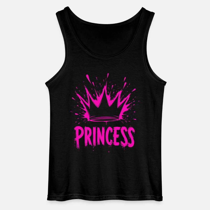 Prinzessin Krone Splash - Gildan Männer Tank Top - Schwarz