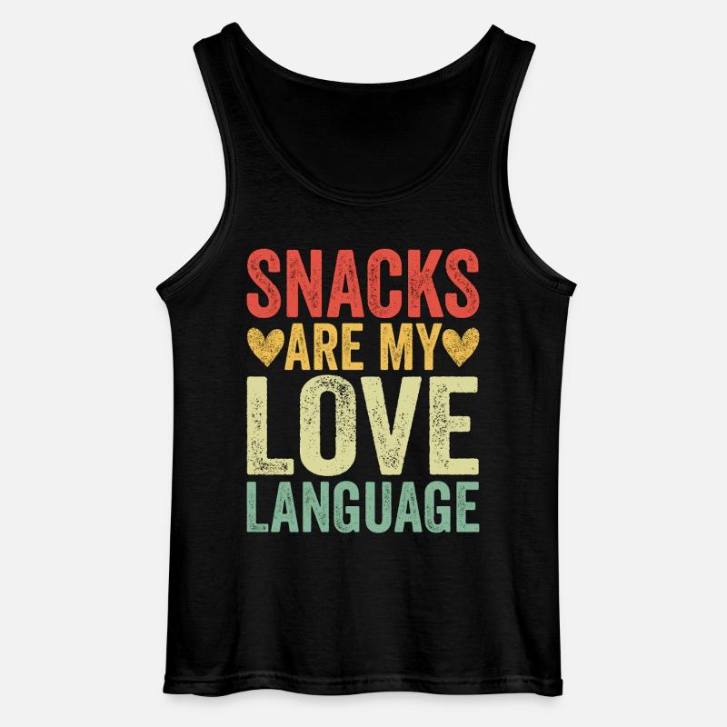 Snacks Are My Love Language - Gildan Männer Tank Top - Schwarz