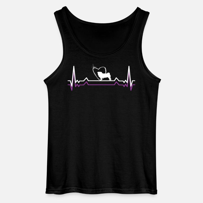 Mops Liebe - Gildan Männer Tank Top - Schwarz