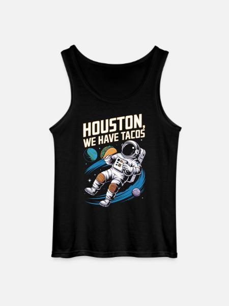 Astronaut Tacos - Gildan Männer Tank Top - Schwarz