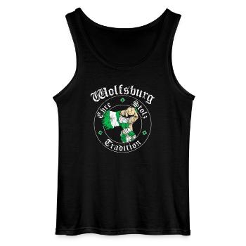 Wolfsburg Ehre Stolz Tradition No II - Gildan Männer Tank Top - Schwarz - Vorne - AI Model Male 185 dark (185cm)