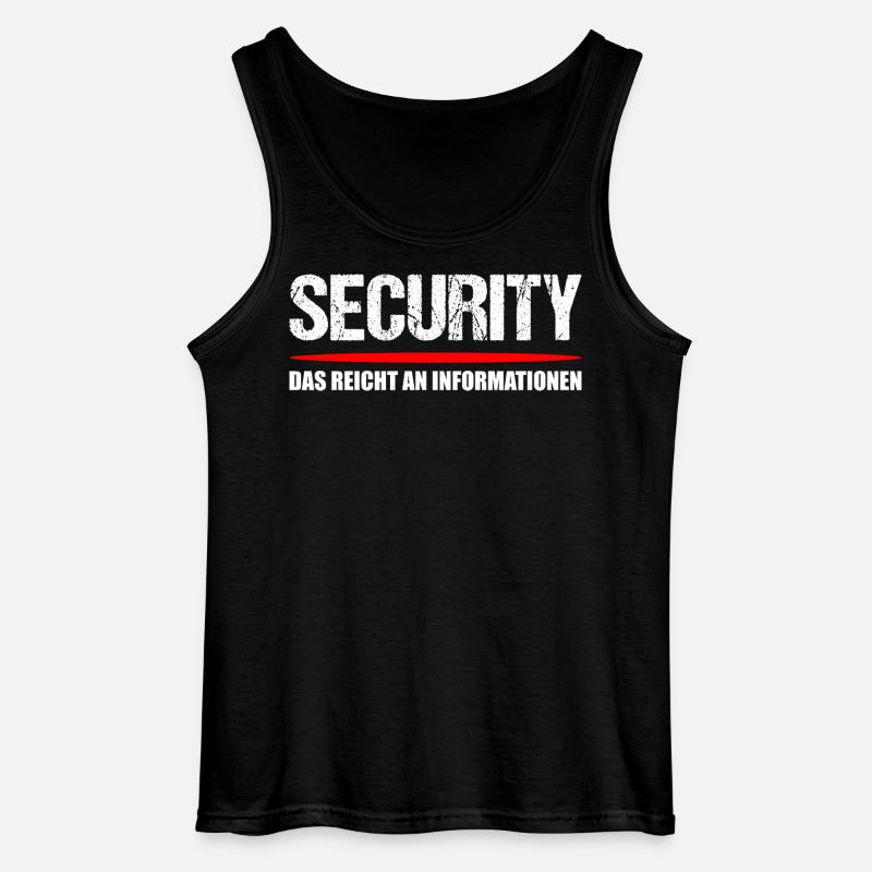 Security Türsteher Spruch - Gildan Männer Tank Top - Schwarz