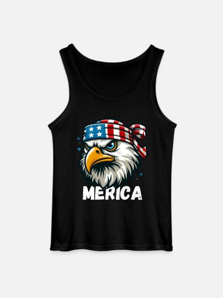 America Eagle USA Independence Day United States - Gildan tanktop til mænd - sort