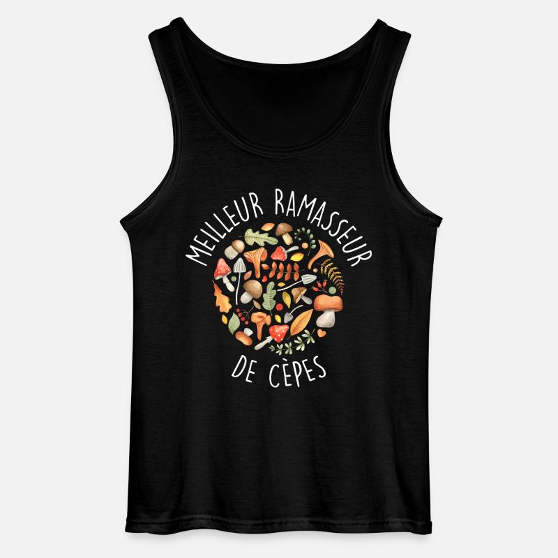 Cèpe Champignons champignon Ramasseur Cueillette - Débardeur Gildan Homme - noir