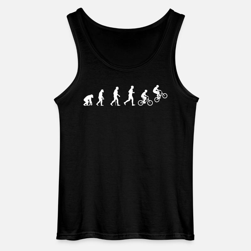 Evolution des BMX Action Fahrradfahrens - Gildan Männer Tank Top - Schwarz