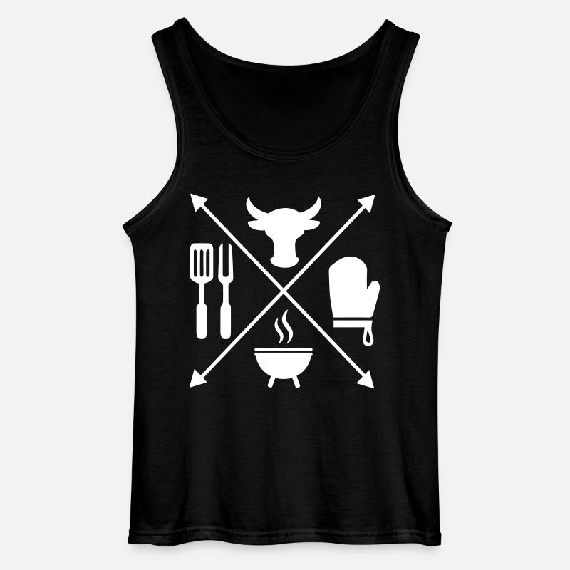 Grillen - Gildan Männer Tank Top - Schwarz
