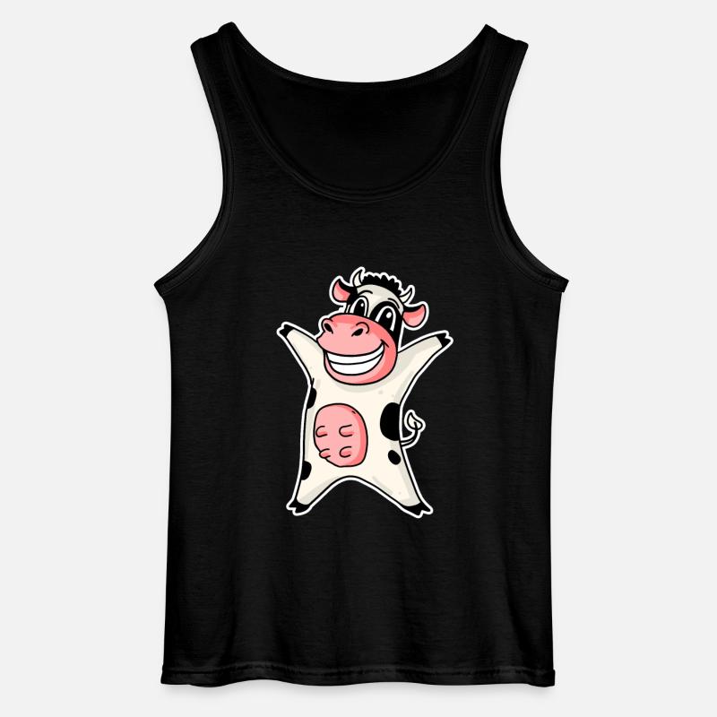 Kuh - Gildan Männer Tank Top - Schwarz