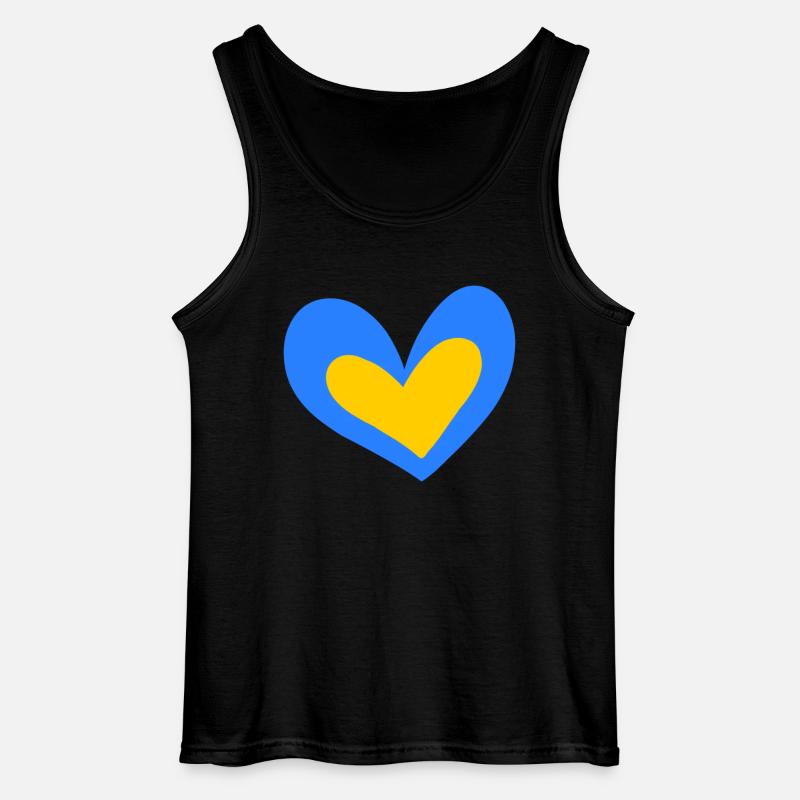 Ukraine Herz - Gildan Männer Tank Top - Schwarz