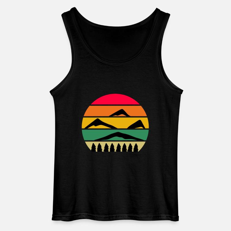 Berg Berge - Gildan Männer Tank Top - Schwarz
