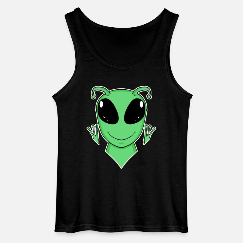 Alien Kopf - Gildan Männer Tank Top - Schwarz