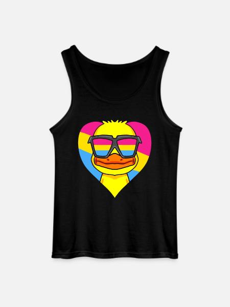 Pansexual Duck Gift - Gildan Men’s Tank Top - black