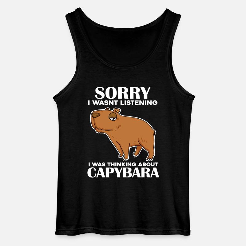 Capybara Capybara Gift - Gildan Men’s Tank Top - black