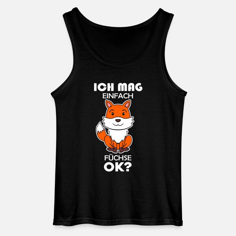Wald Wildtier Fuchs Geschenk - Gildan Männer Tank Top - Schwarz