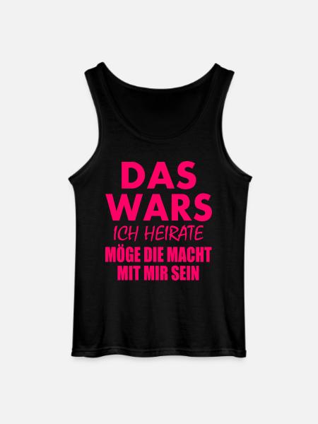 Das wars ich heirate - Gildan Männer Tank Top - Schwarz