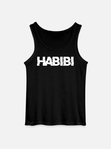 Habibi lettering - Gildan Men’s Tank Top - black