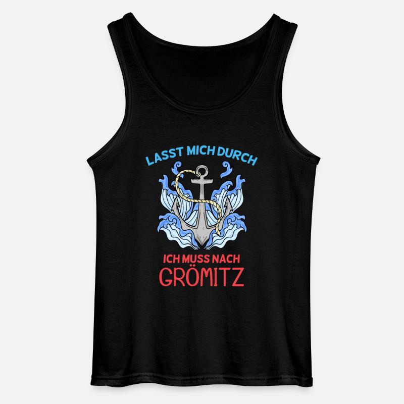 Grömitz Spruch - Gildan Männer Tank Top - Schwarz