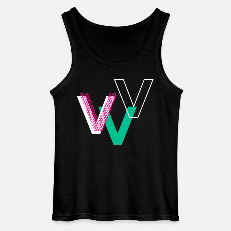 V Buchstabe - Gildan Männer Tank Top - Schwarz