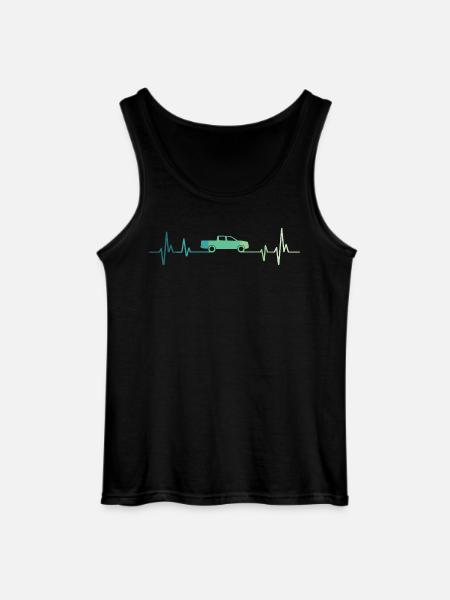 Pick-up heartbeat off-road car - Gildan Men’s Tank Top - black