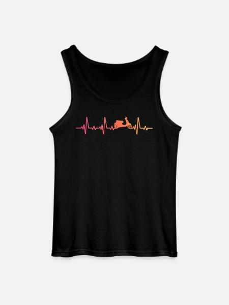 Moped Sunset Heartbeat Mofa Scooter - Gildan Männer Tank Top - Schwarz