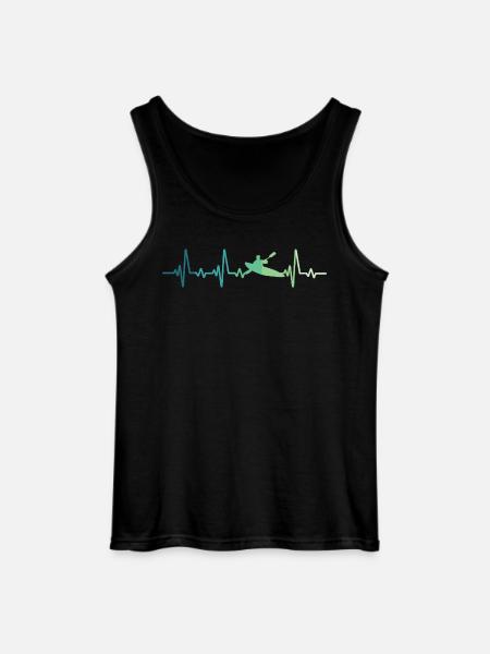 Kanu-Kajak-Heartbeat-Kanu - Gildan Männer Tank Top - Schwarz