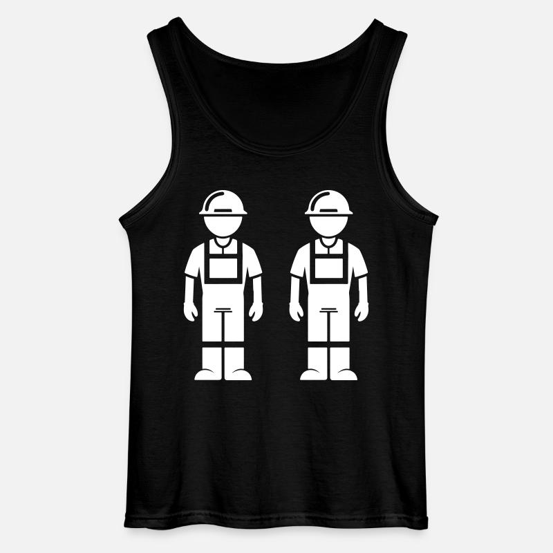 Bauarbeiter Team - Gildan Männer Tank Top - Schwarz