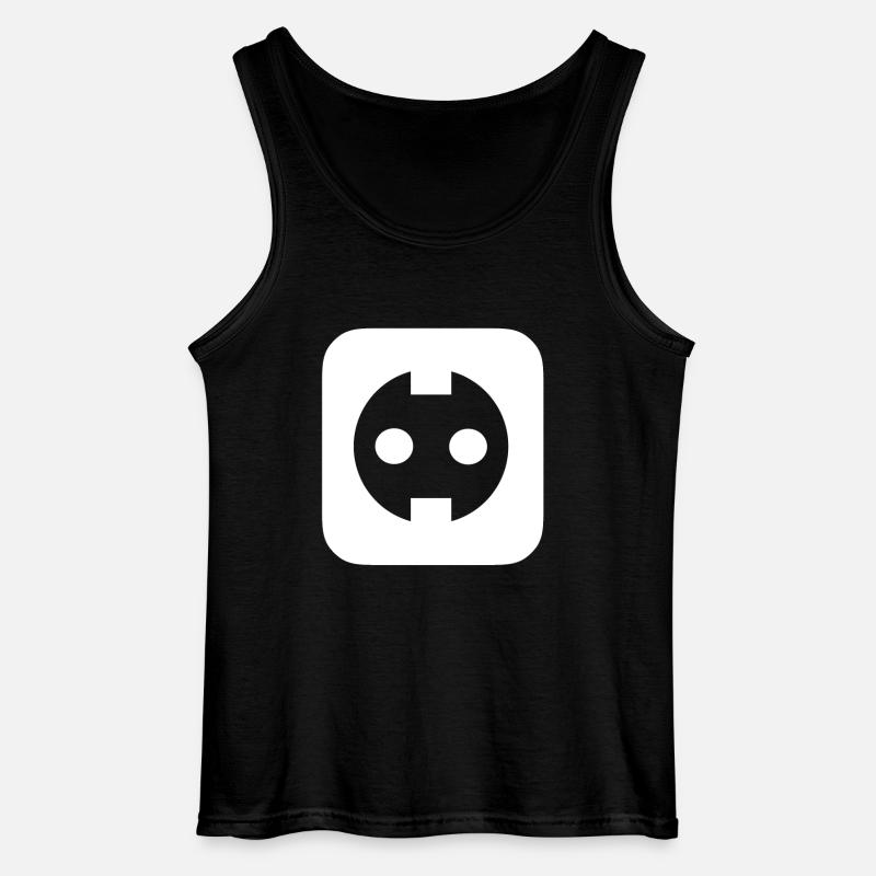 Steckdose - Gildan Männer Tank Top - Schwarz