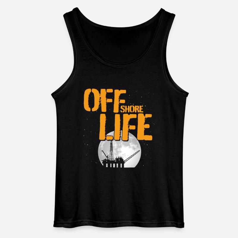 Off Shore Life - Gildan Männer Tank Top - Schwarz