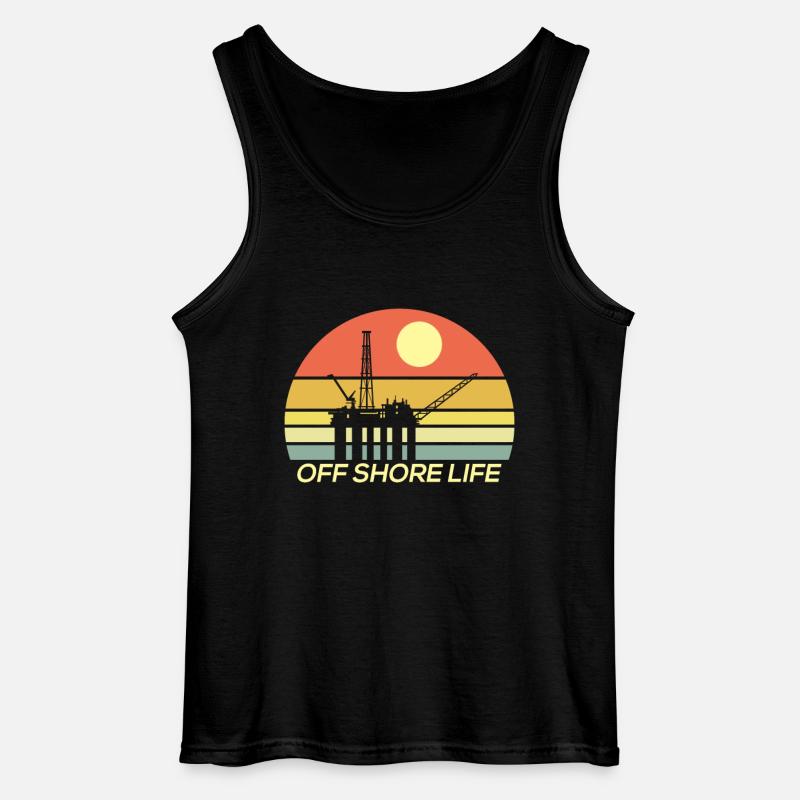 Offshore Life - Gildan Männer Tank Top - Schwarz