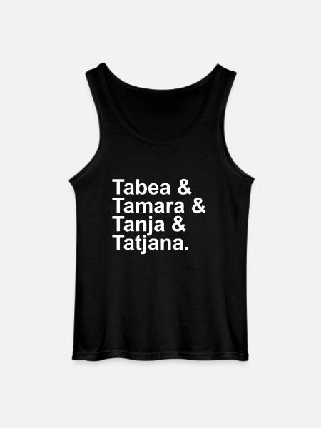 Tabea & Tamara & Tanja & Tatjana. - Débardeur Gildan Homme - noir