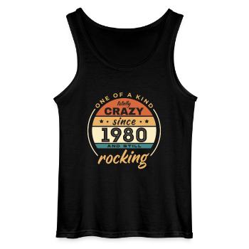Unique en son genre totalement fou depuis 1980 Rocking - Débardeur Gildan Homme - noir - Devant - AI Model Male 185 dark (185cm)