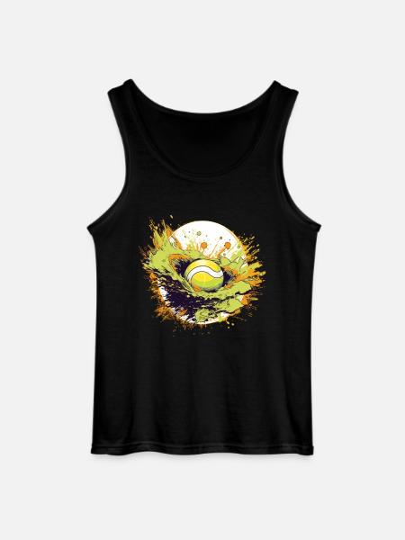 Tennis ball - Gildan Men’s Tank Top - black