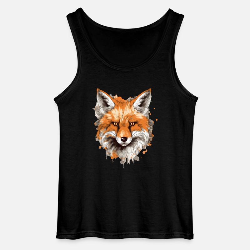 Fuchs - Gildan Männer Tank Top - Schwarz